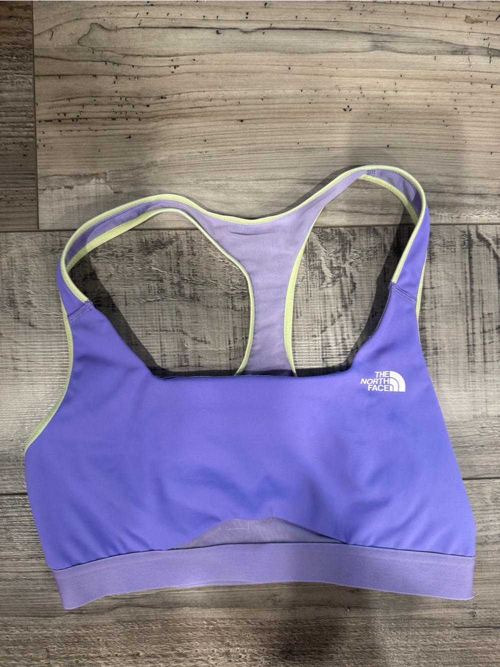 The North Face Purple Racerback Sports Bra with Lime Trim